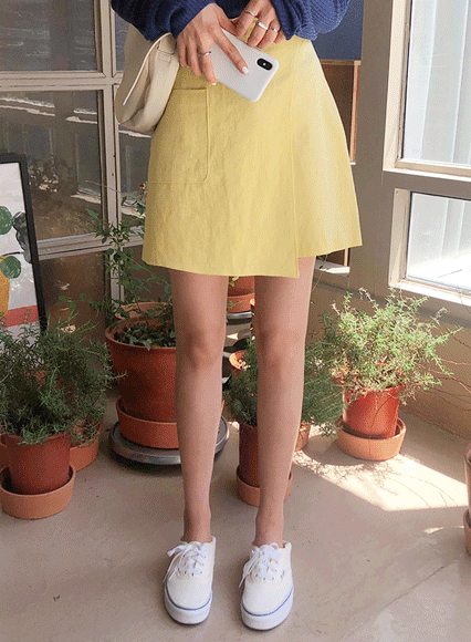 아론드 skirt (linen 100%)