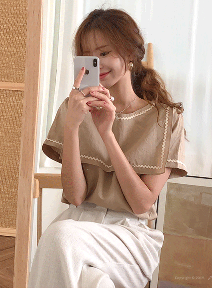 베이킹 blouse (linen 70%)