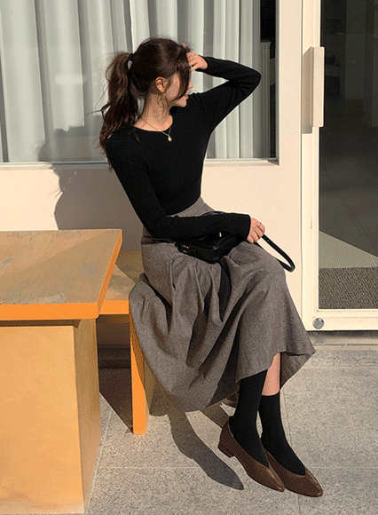 멜리나 skirt (wool 70%)
