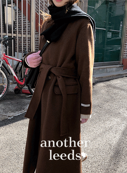 [another leeds] 루웰 handmade coat (wool 90%)_deep brown