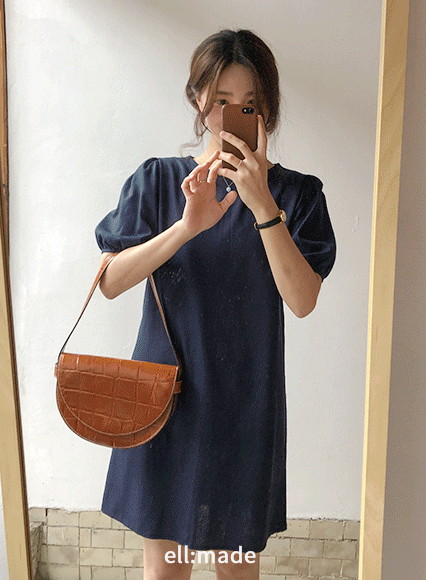 [ellmade] 베이직 퍼프 dress (linen 40%)