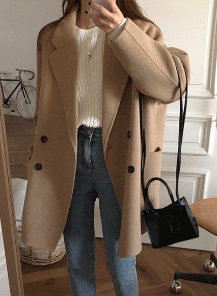 로망 더블 하프 handmade coat (wool 90%)
