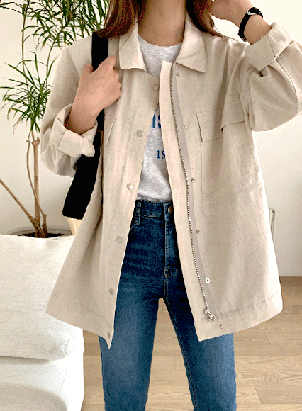 쟈니 린넨야상 jacket (linen 55%)
